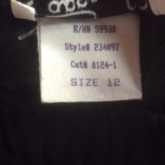 Pappagallo Vintage Black Whimsigoth Chiffon Romantic Maxi Skirt Size 12 - Picture 3 of 5